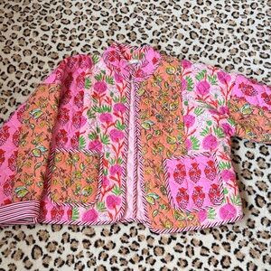 THML Pink and Orange Floral Jacket